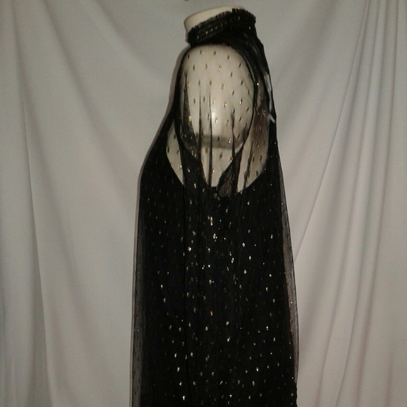 NEXT Women's Black Sheer Shimmer Blouse With Cami - Picture 5 of 7